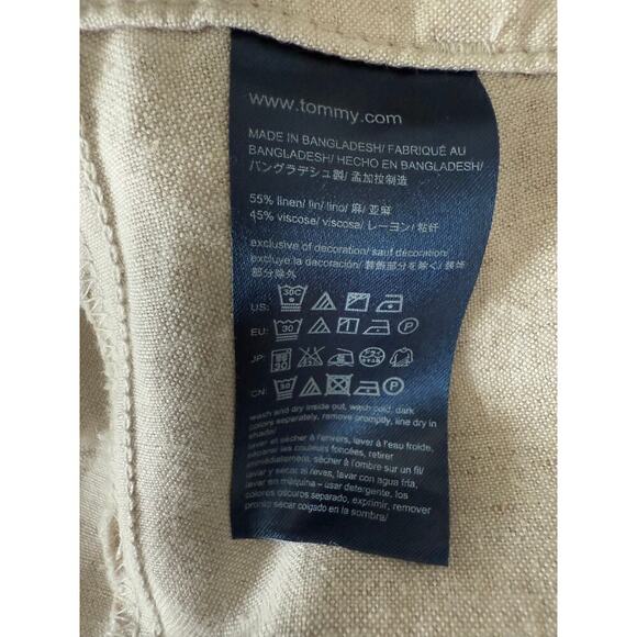 Tommy Hilfiger Womens Linen Blend Wide Leg Straight Pants Size 12 - Picture 6 of 7